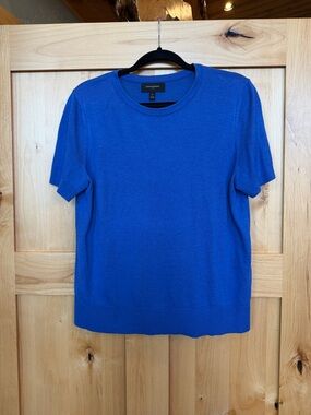 Banana Republic Factory Short Sleeve Sweater, Cobalt Blue, Size L